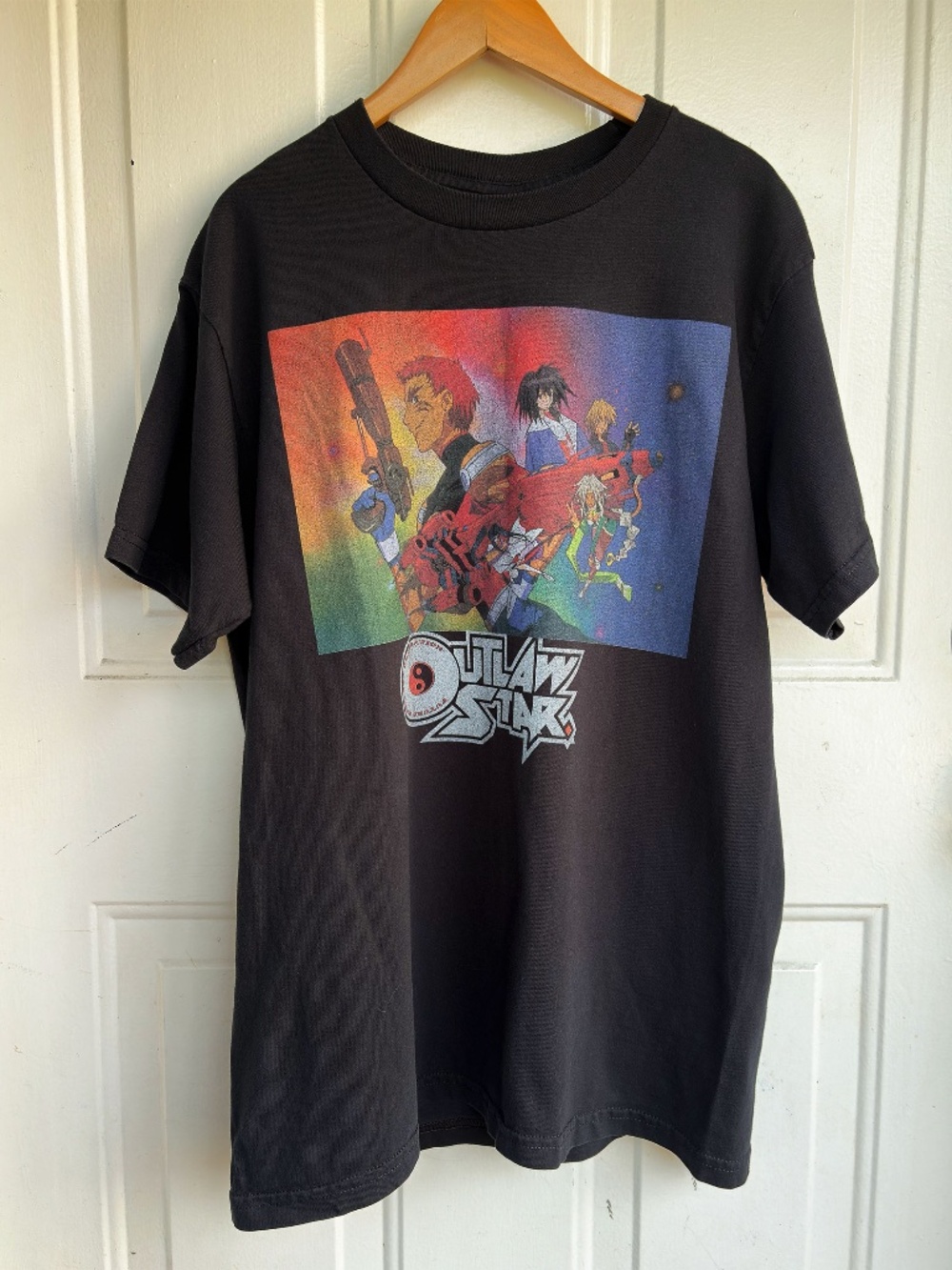 Outlaw Star Anime T-Shirt Men's M Black Gildan Hammer To Be Continued Graphic